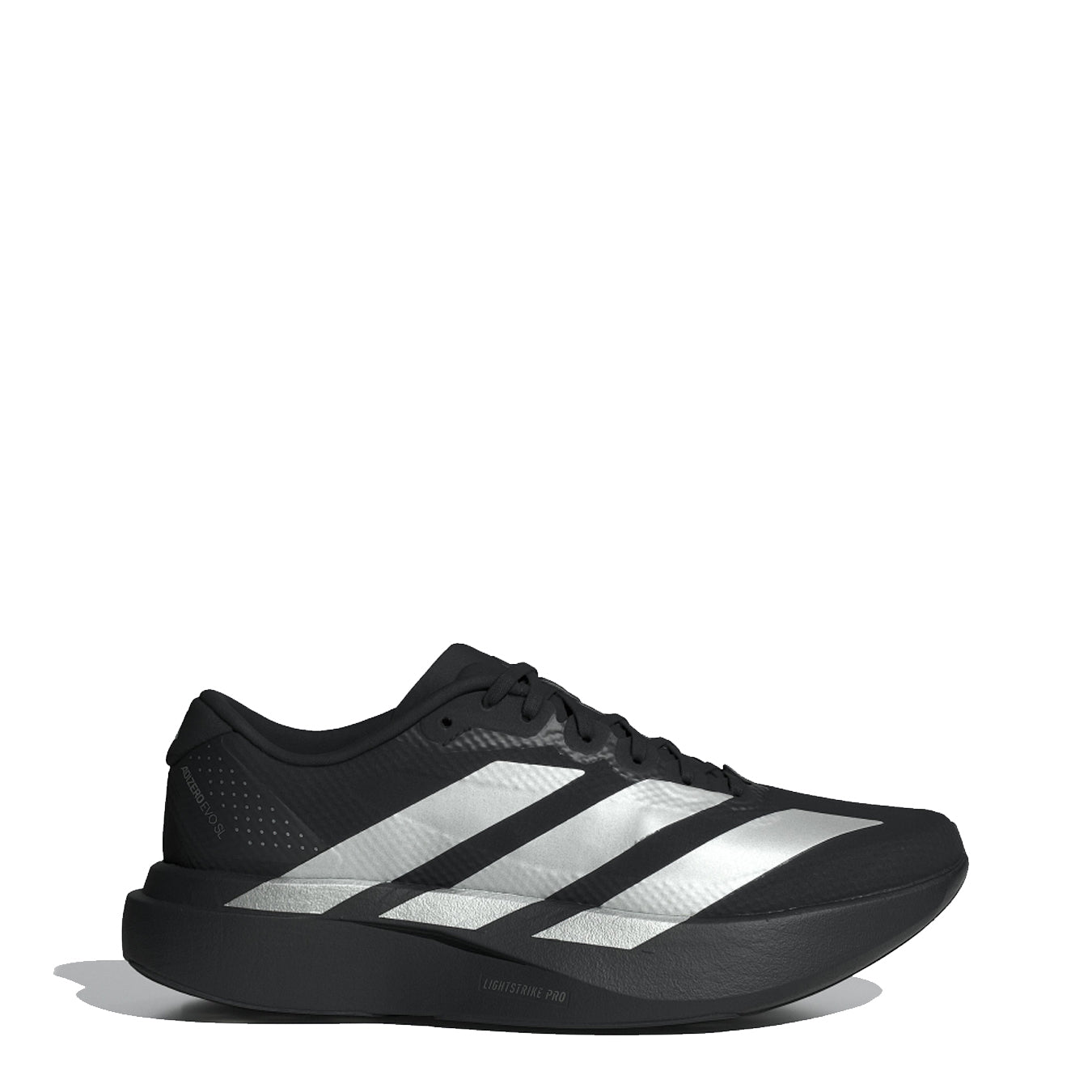 Adidas Womens Adizero Evo SL Woven Trainers�Core Black / Silver Metallic / Carbon