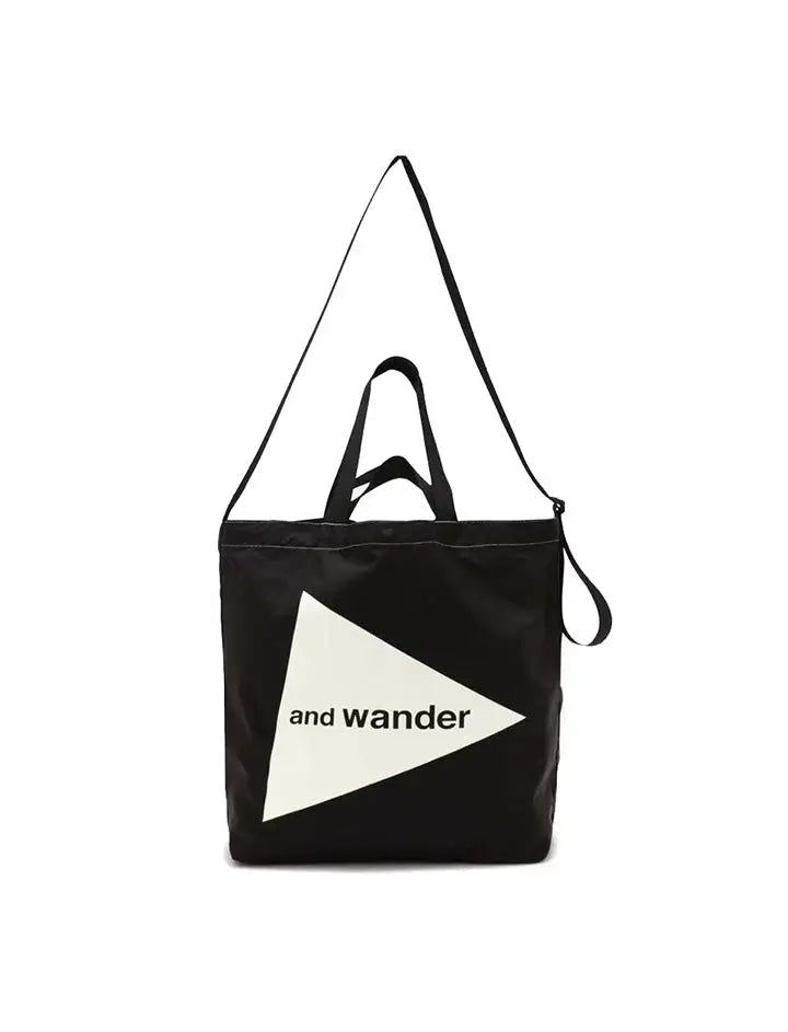 And Wander Cordura Logo Tote Bag Large Black And Wander
