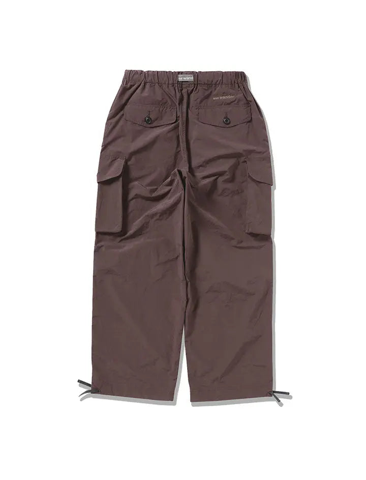 And Wander Oversized Cargo Pants Brown