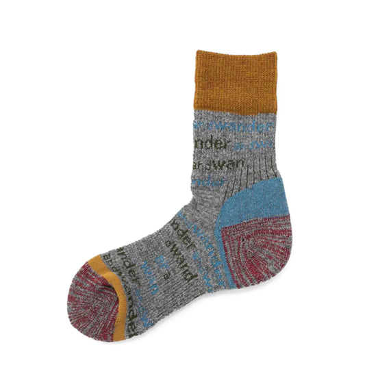 And Wander Womens Wool Socks Light Grey