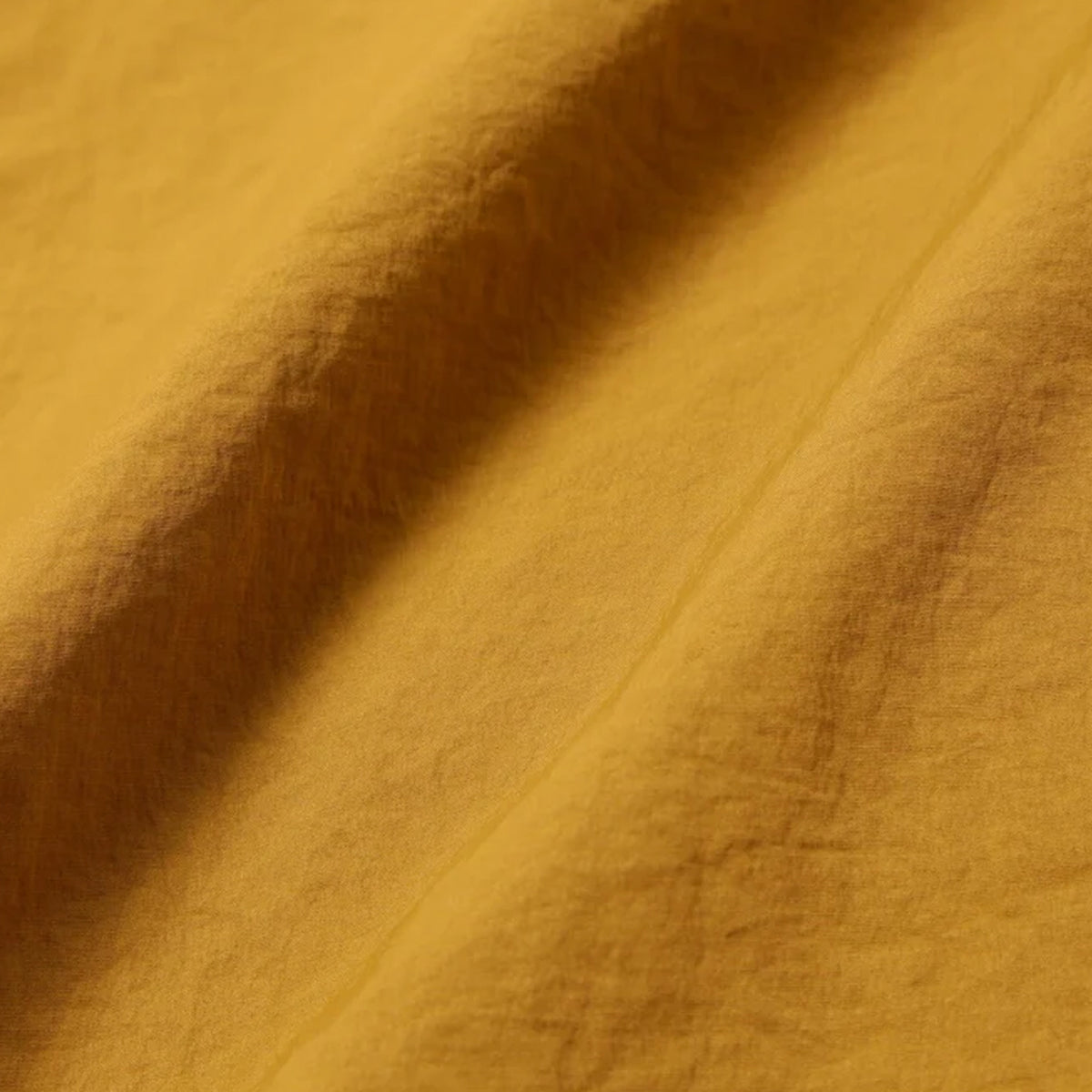 And Wander Crinkled Nylon Shirt Jacket Camel
