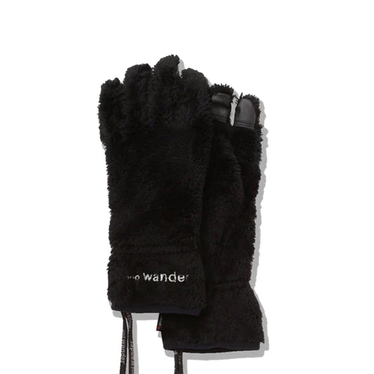 And Wander High Loft Fleece Glove Black