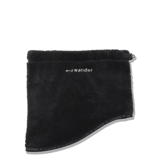And Wander High Loft Fleece Neck Warmer Black