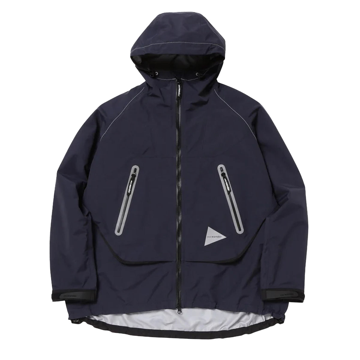And Wander Loose Fitting Rain Jacket Dark Navy