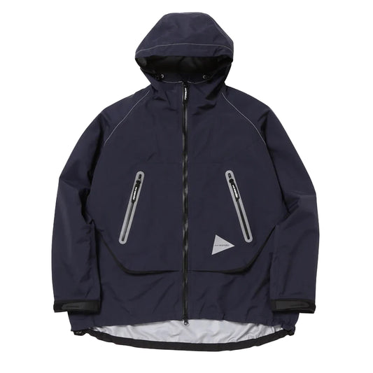And Wander Loose Fitting Rain Jacket Dark Navy