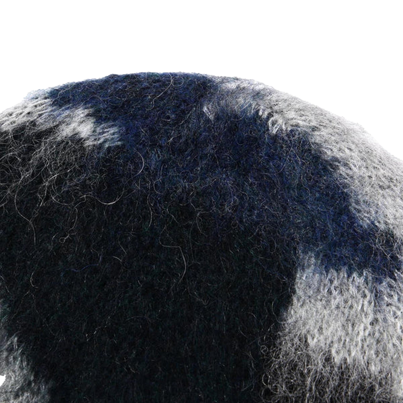 And Wander Mix Color Shaggy Knit Cap Black Mix