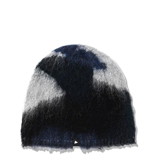 And Wander Mix Color Shaggy Knit Cap Black Mix