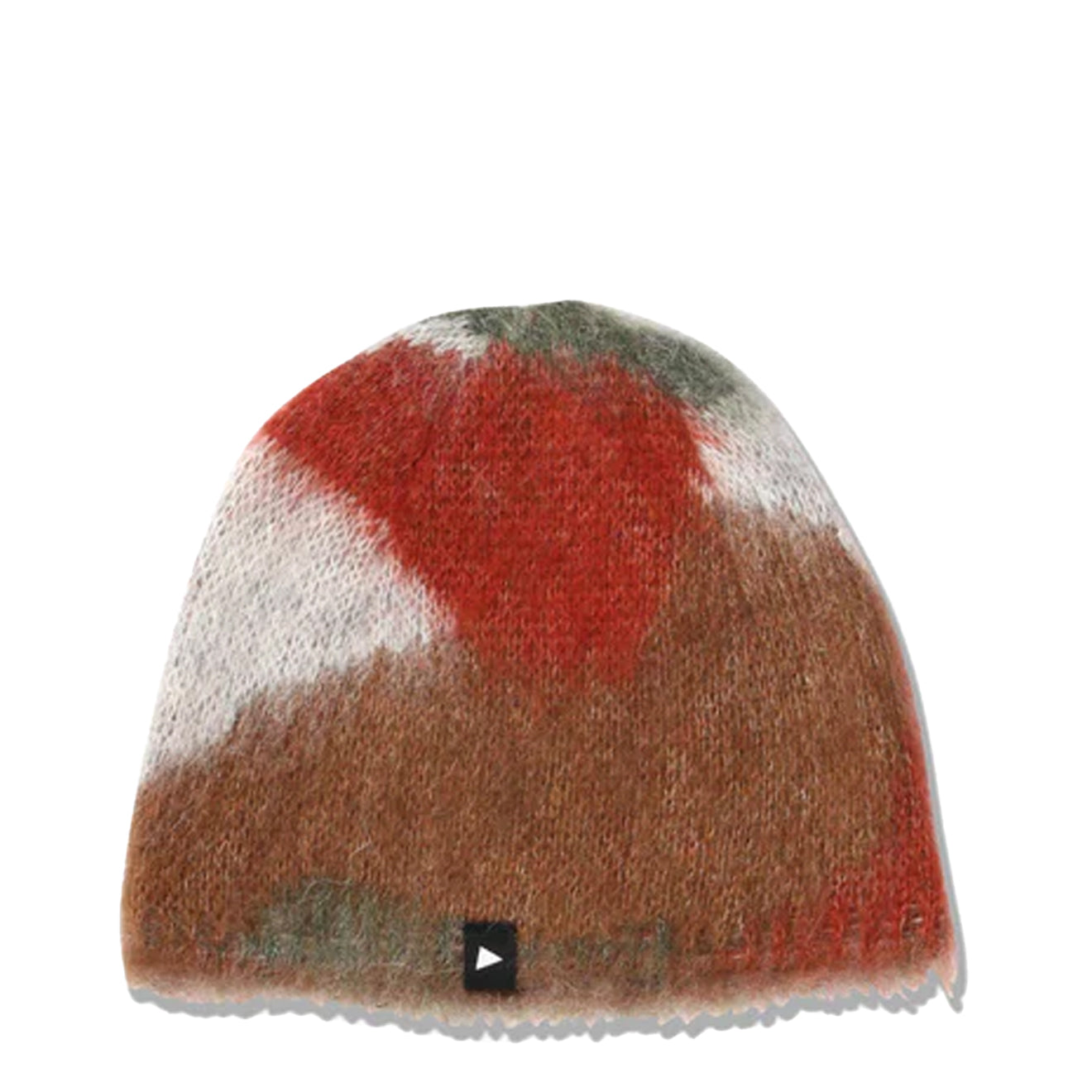 And Wander Mix Color Shaggy Knit Cap Brown Mix