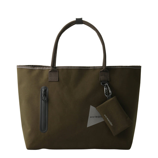 And Wander Pe/Co Tote Bag Dark Khaki
