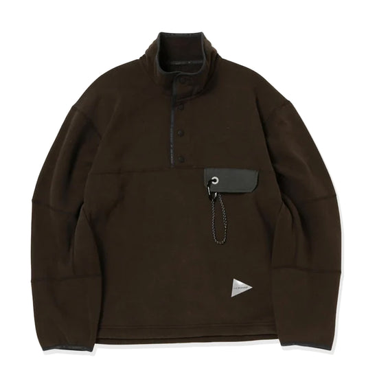And Wander Sweat Pullover Dark Brown
