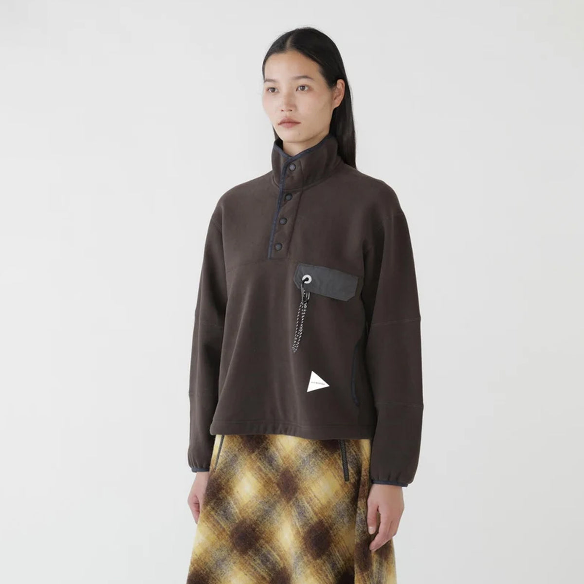 And Wander Sweat Pullover Dark Brown