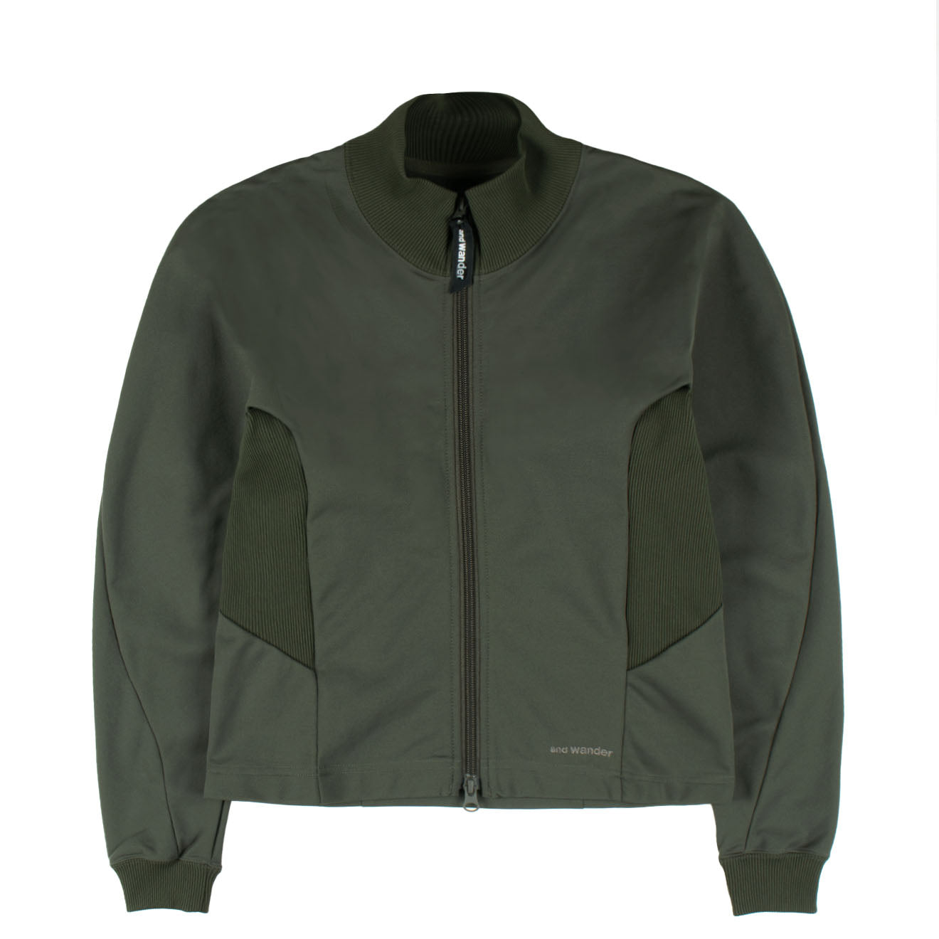 And Wander Womens Back Pile Zip Up Khaki