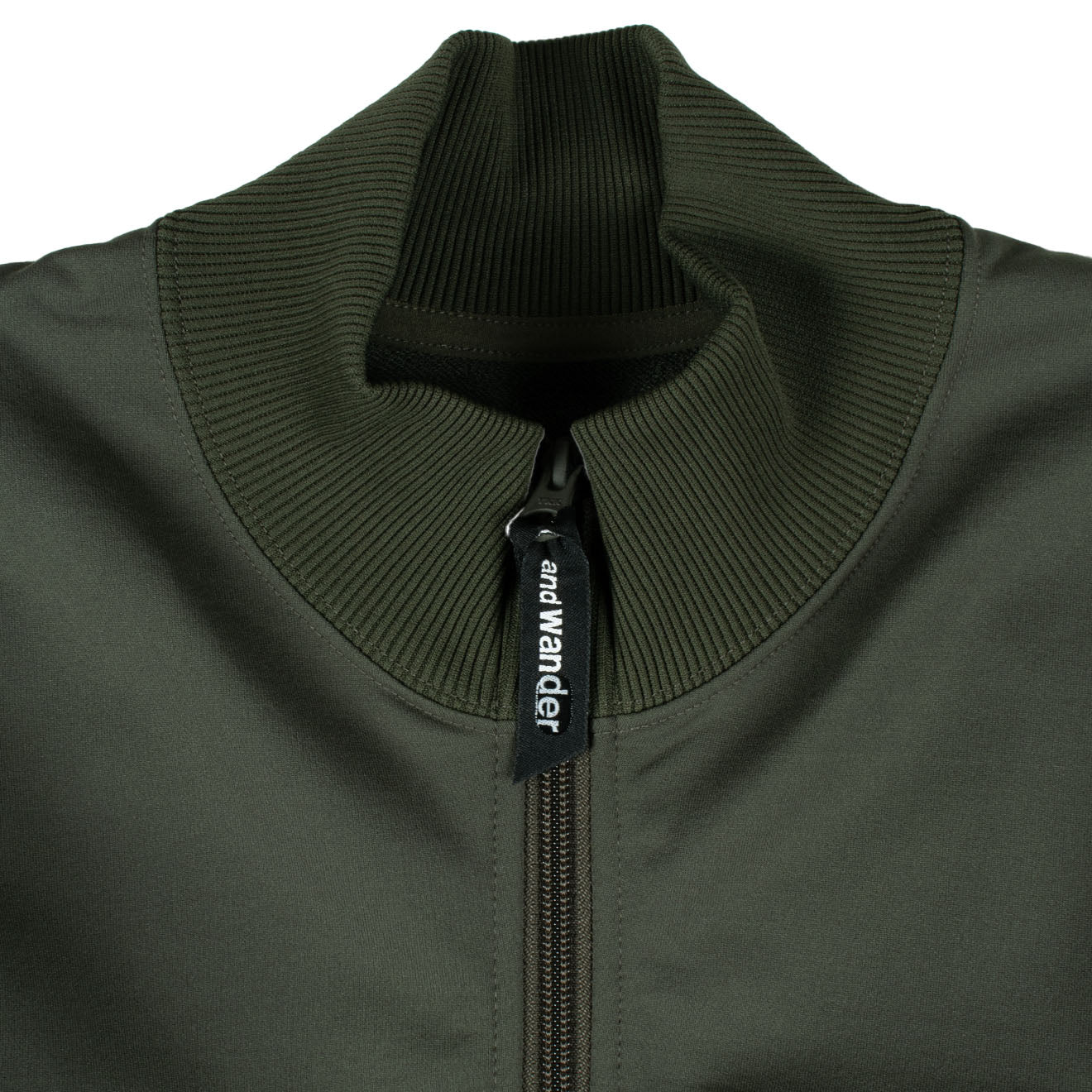 And Wander Womens Back Pile Zip Up Khaki