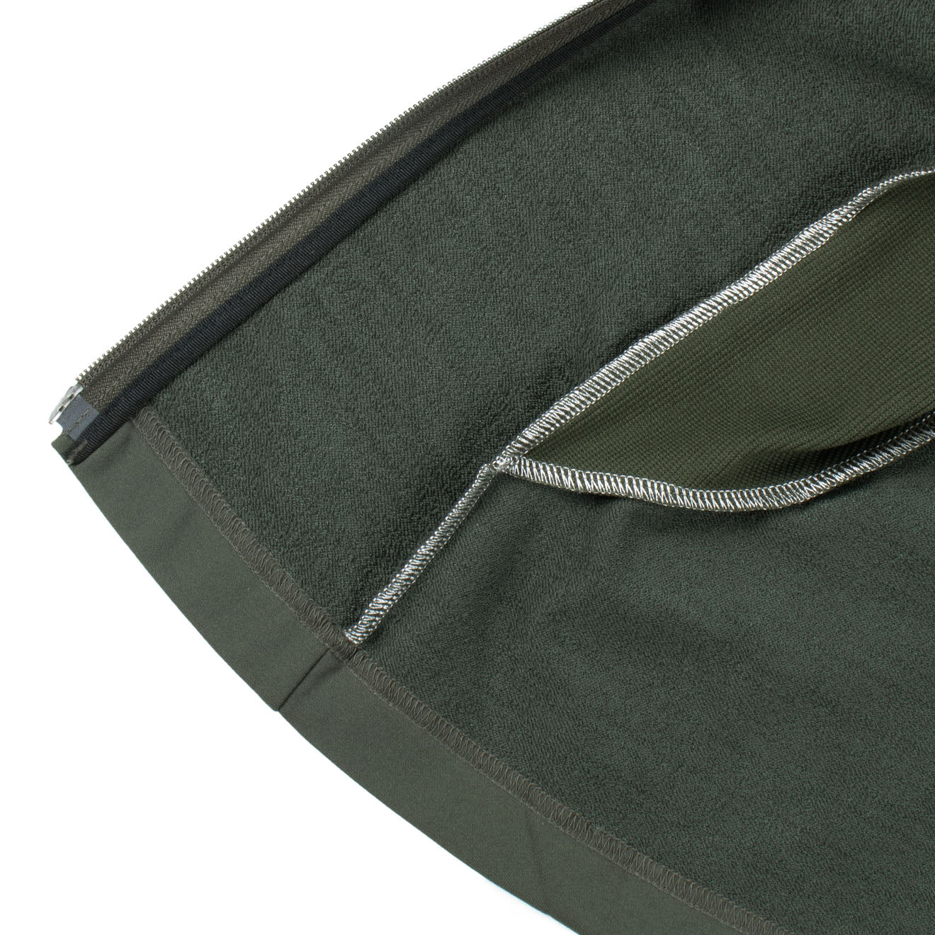 And Wander Womens Back Pile Zip Up Khaki