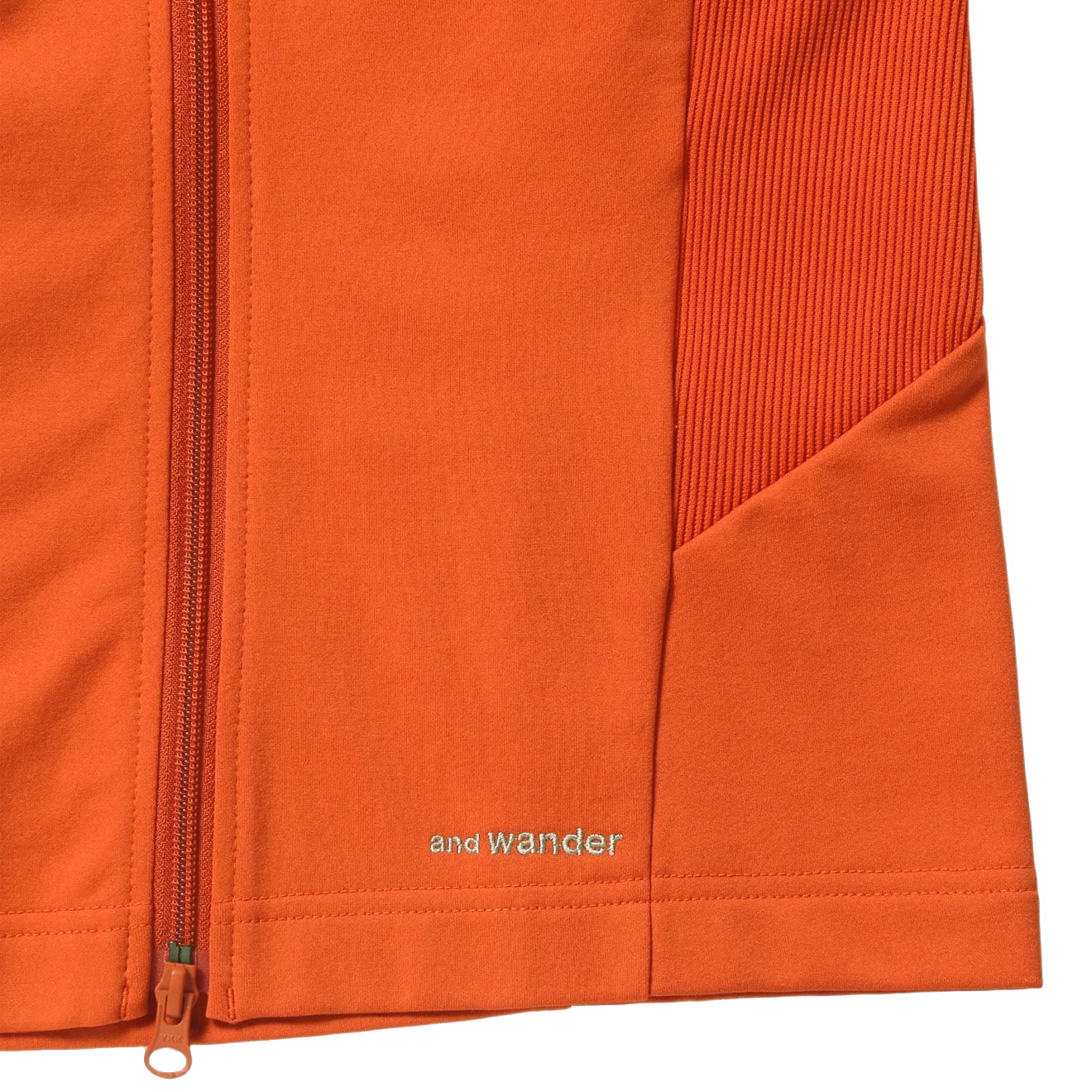 And Wander Womens Back Pile Zip Up Orange