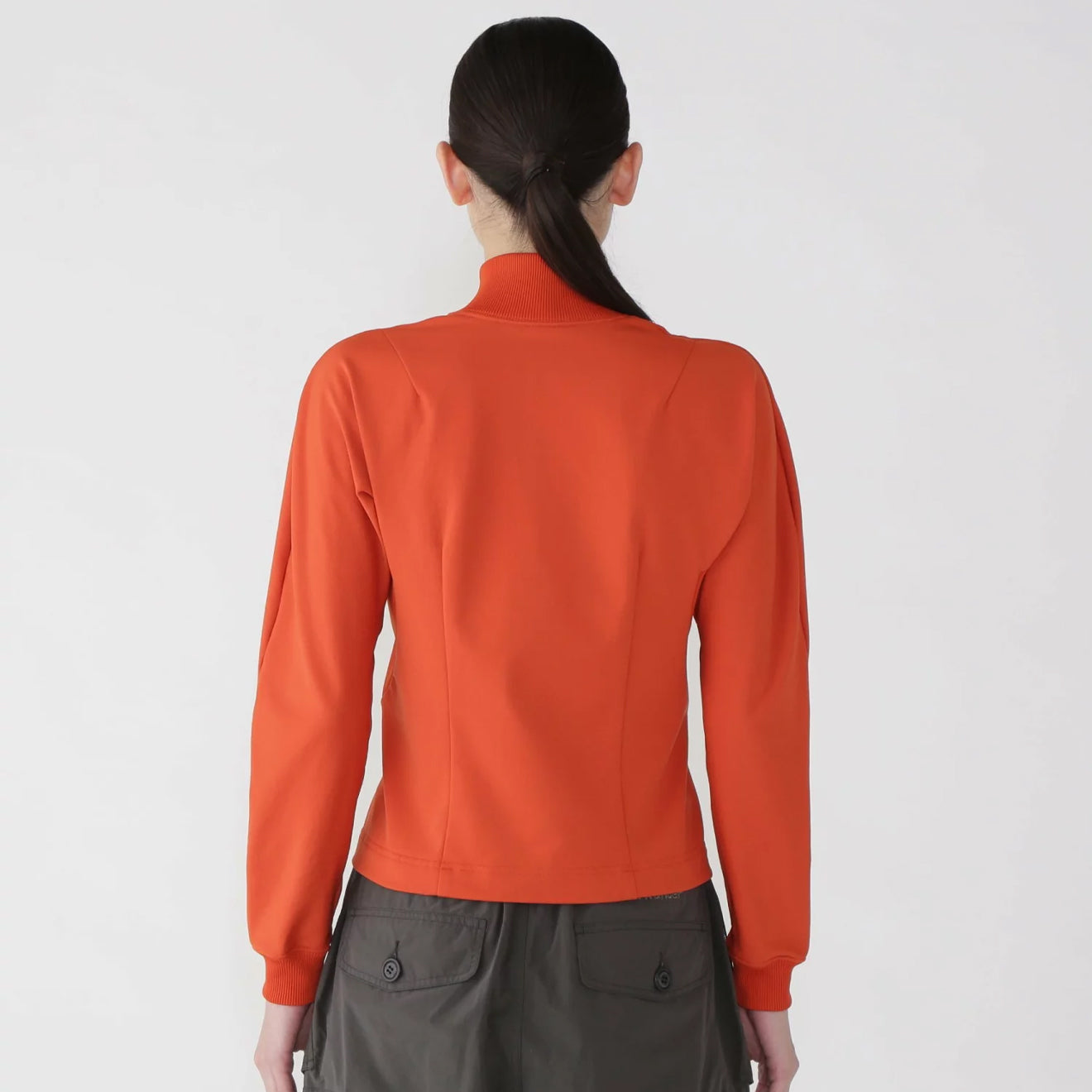 And Wander Womens Back Pile Zip Up Orange