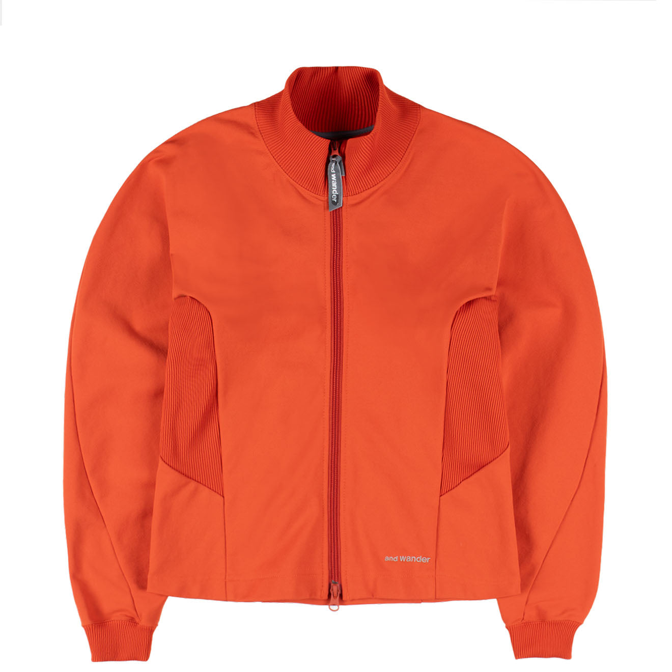 And Wander Womens Back Pile Zip Up Orange