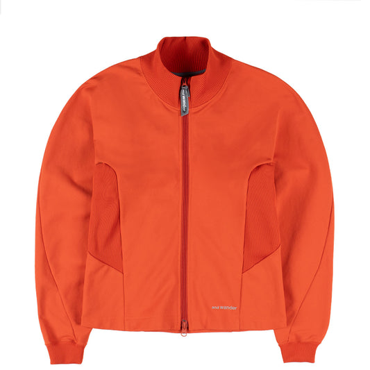 And Wander Womens Back Pile Zip Up Orange