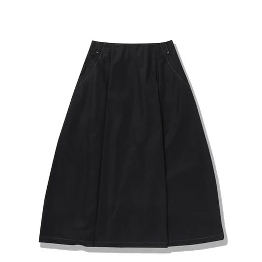 And Wander Womens High Count Cloth Skirt Black