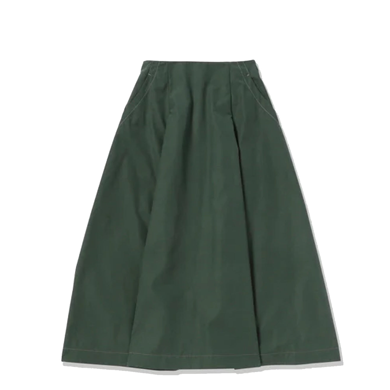 And Wander Womens High Count Cloth Skirt Green