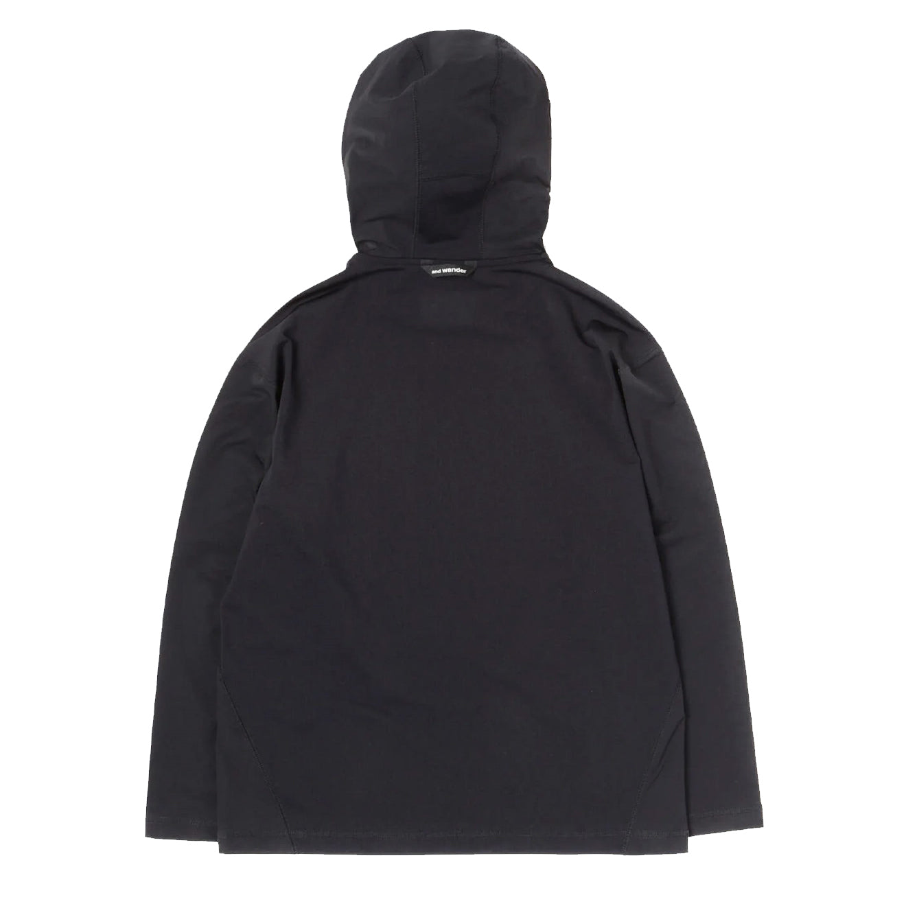 And Wander Womens Hybrid Warm Pocket Hoodie Black
