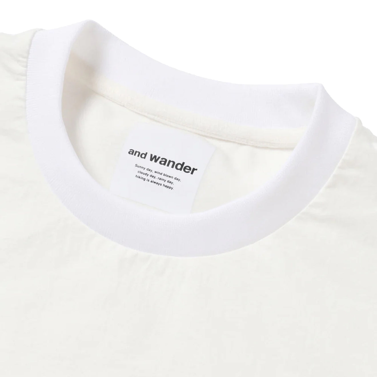 And Wander Womens Hybrid Warm Pocket L/S T-Shirt White