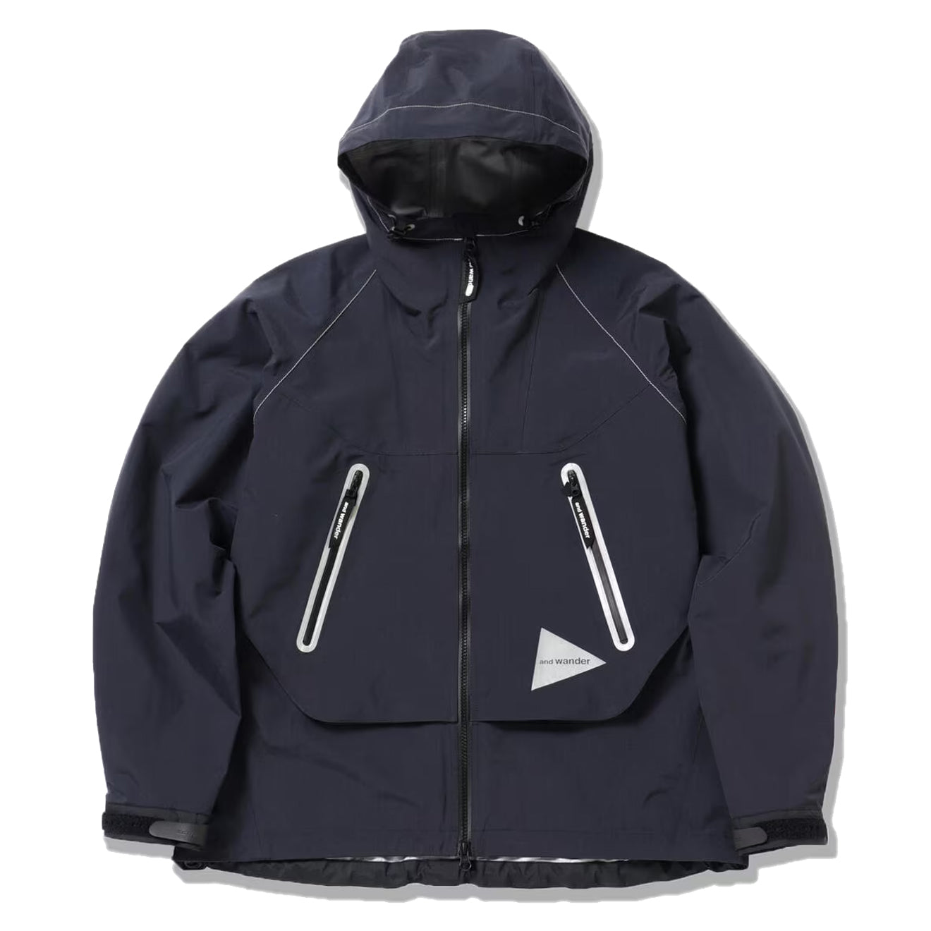 And Wander Womens Loose Fitting Rain Jacket Dark Navy