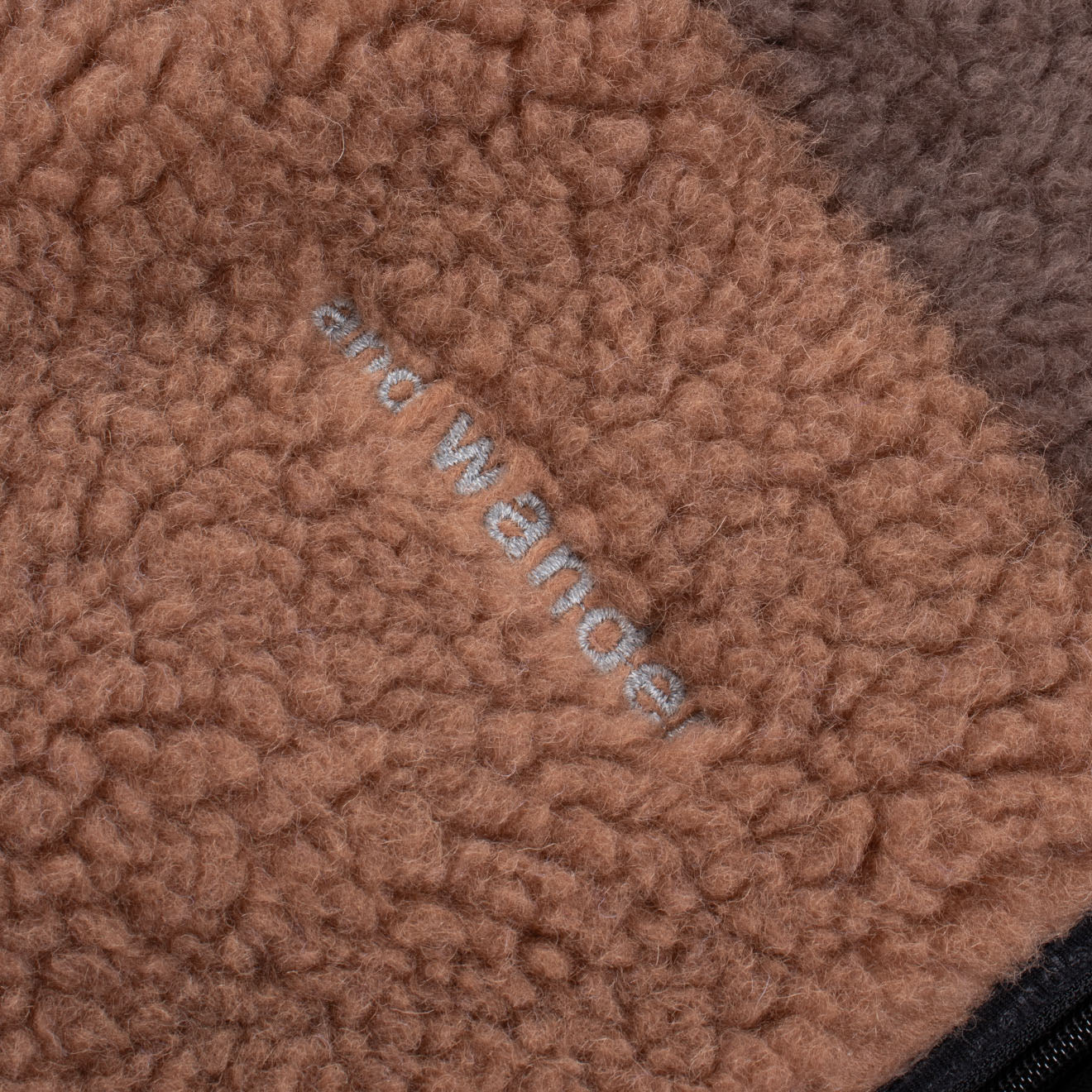 And Wander Womens Mix Boa Vest Brown