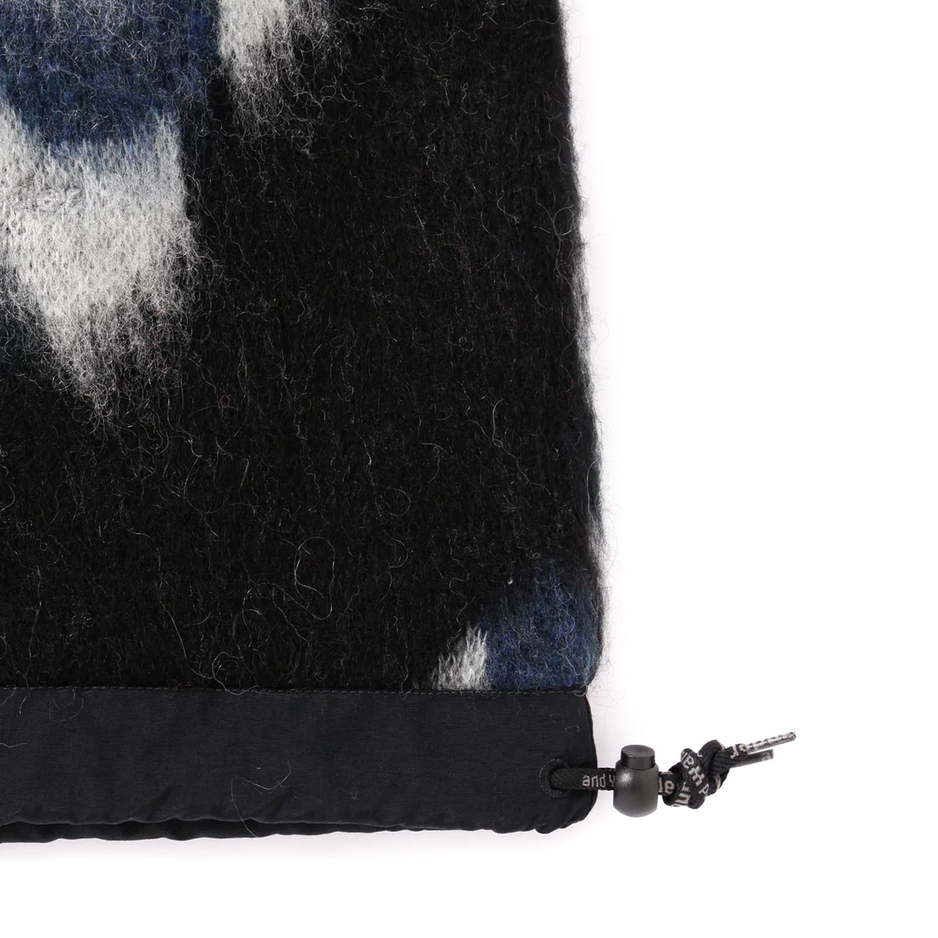 And Wander Womens Mix Color Shaggy Knit Sweater Black Mix