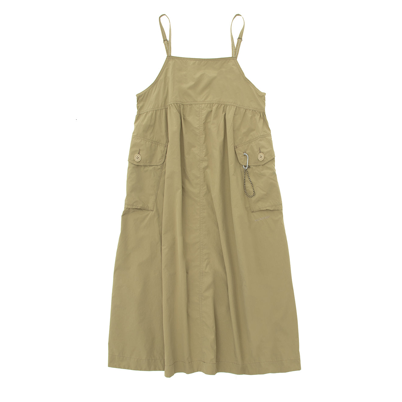 And Wander Womens Oversized Cargo Dress Light Beige