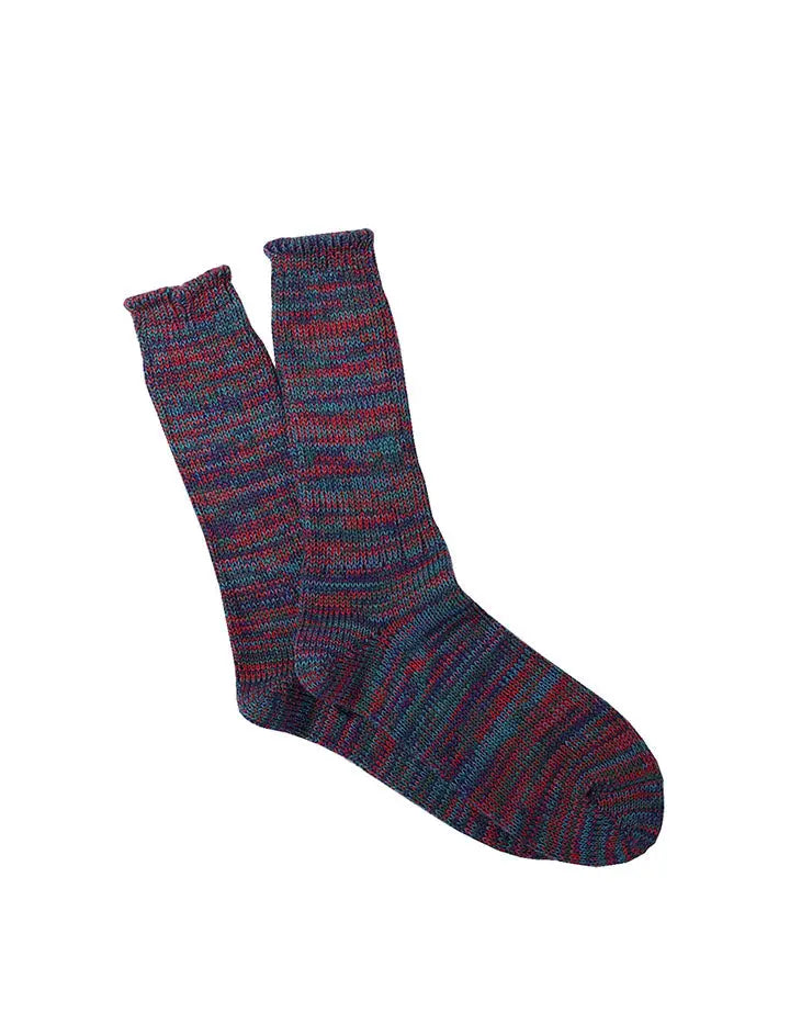 Anonymous Ism 5 Colour Mix Crew Socks Navy Anonymous Ism