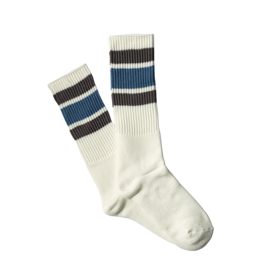 Anonymous Ism 3 Line Crew Sock Mid Grey - pam pam