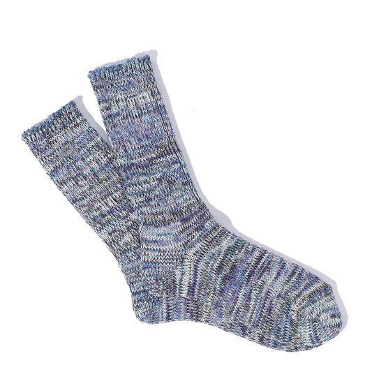 Anonymous Ism 5 Colour Mix Crew Socks Purple Melange