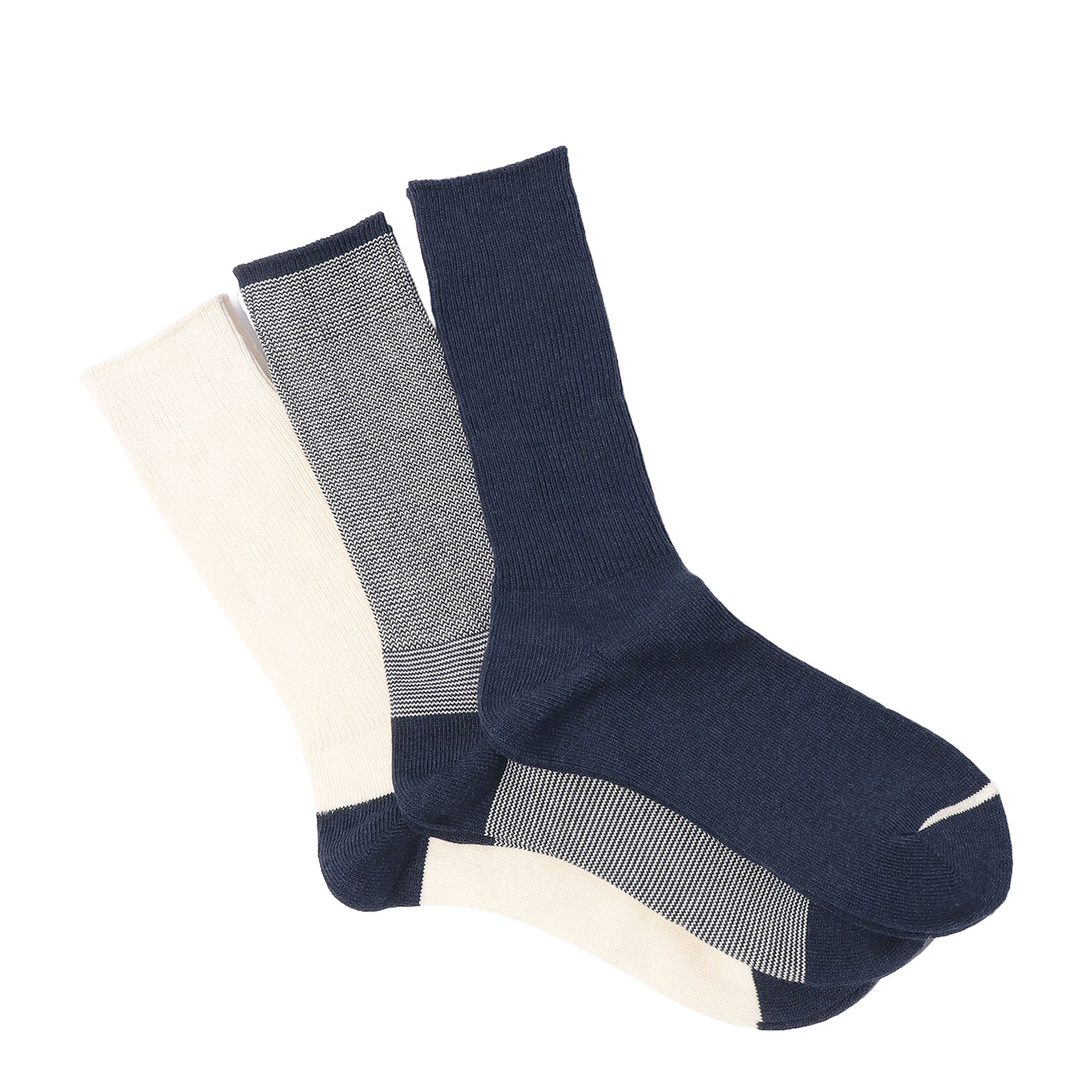 Anonymous Ism American Crew 3 Pair Pack Sock Navy - pam pam 