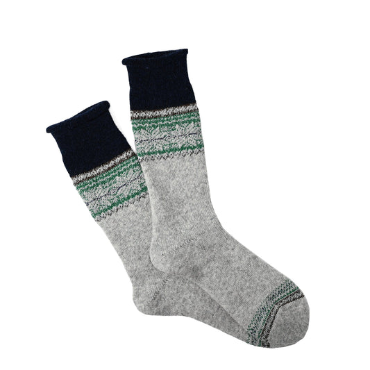 Anonymous Ism LG Wool Cashmere Pile Snow Crew Socks L.Grey Mel - pam pam