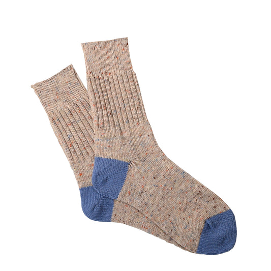 Anonymous Ism Tweed Nep Half Socks Beige - pam pam