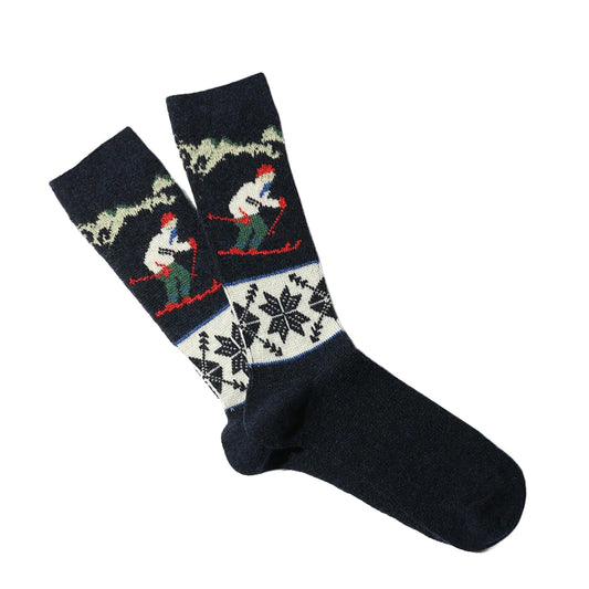 Anonymous Ism Wool Ski JQ Crew Socks Navy - pam pam