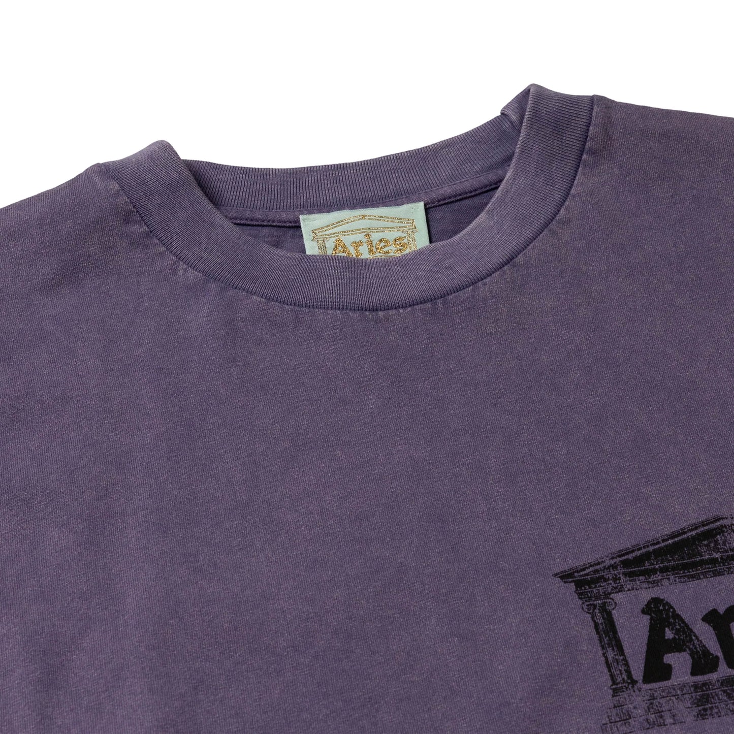 Aries Aged Ancient Temple SS Tee Purple - pam pam 