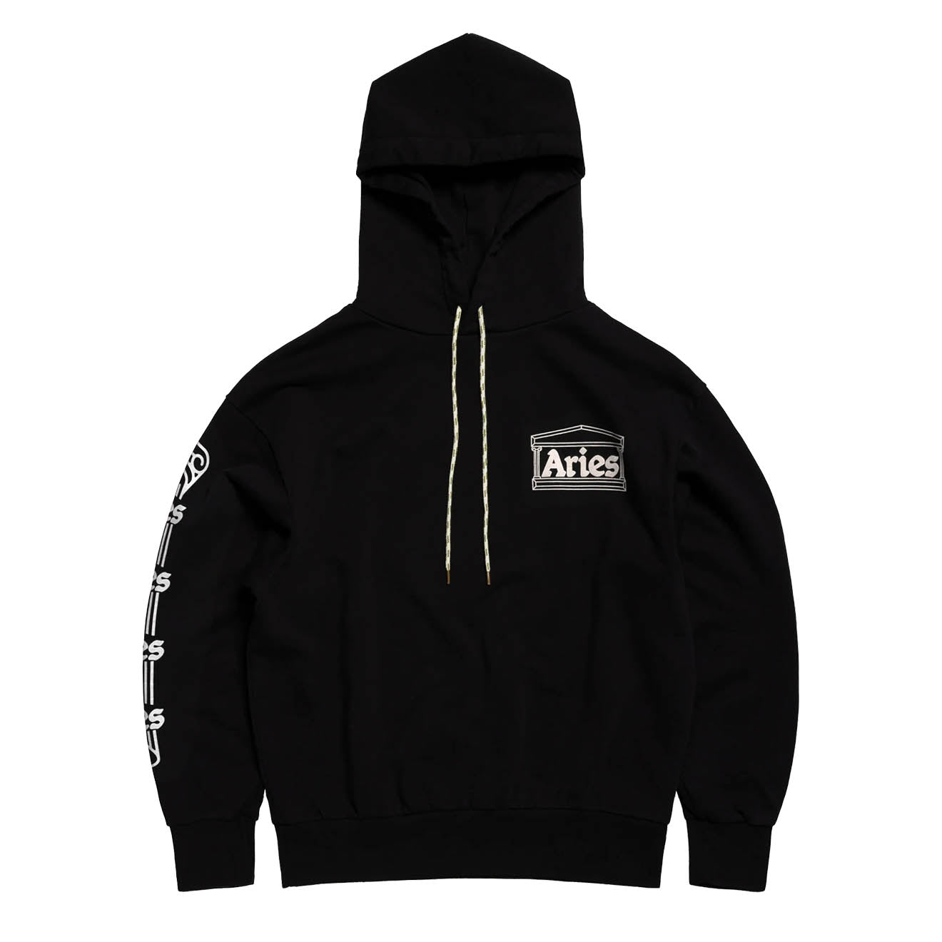 Aries Column Hoodie Black - pam pam 
