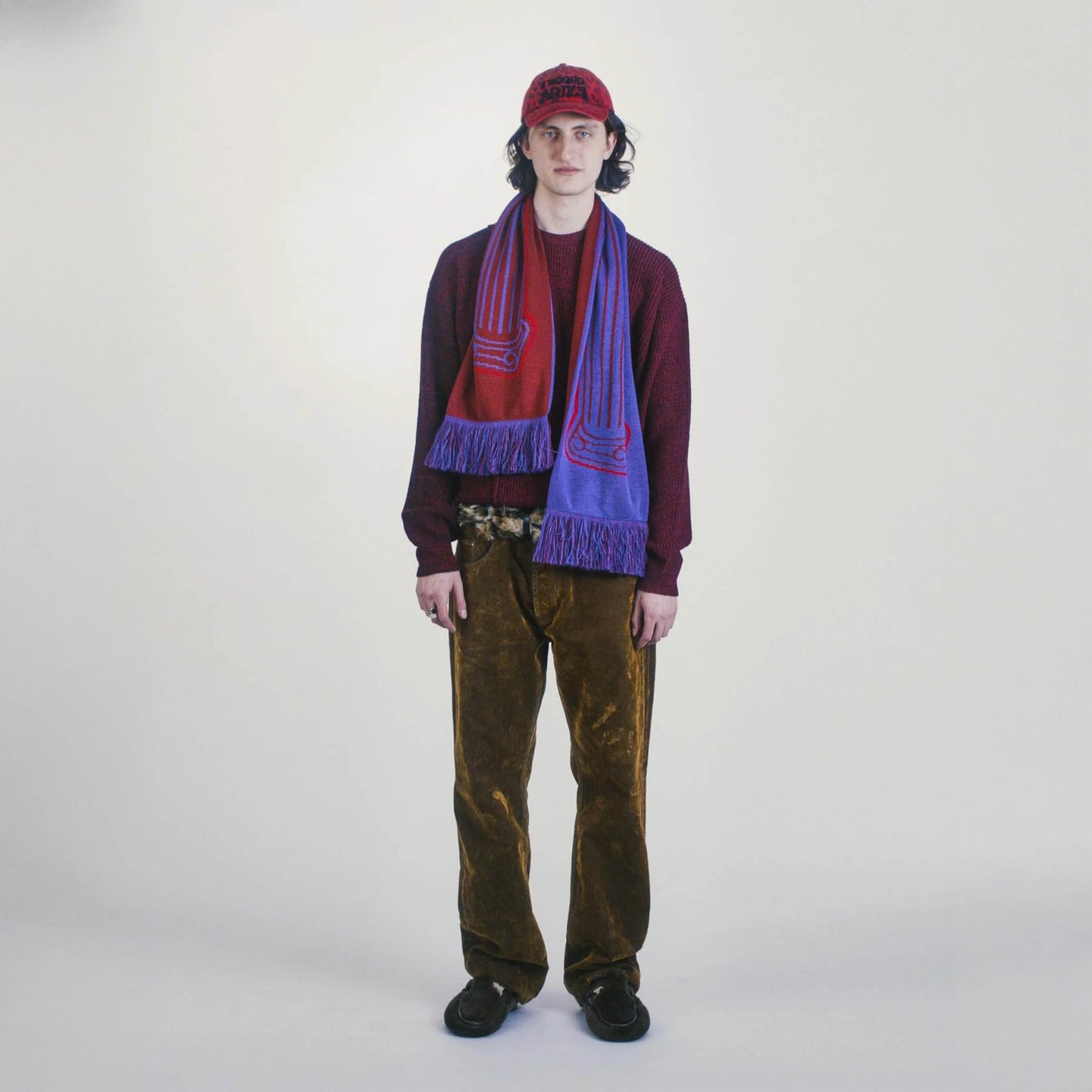 Aries Column Scarf Purple - pam pam 