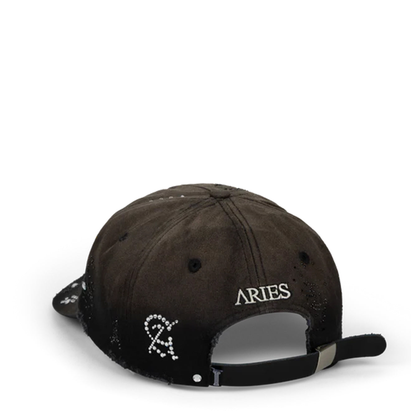Aries Distressed Diamante Cap Black
