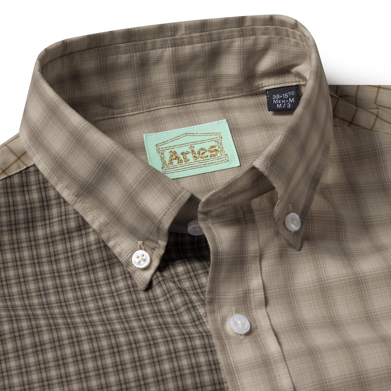 Aries Patchwork S/S Shirt Beige