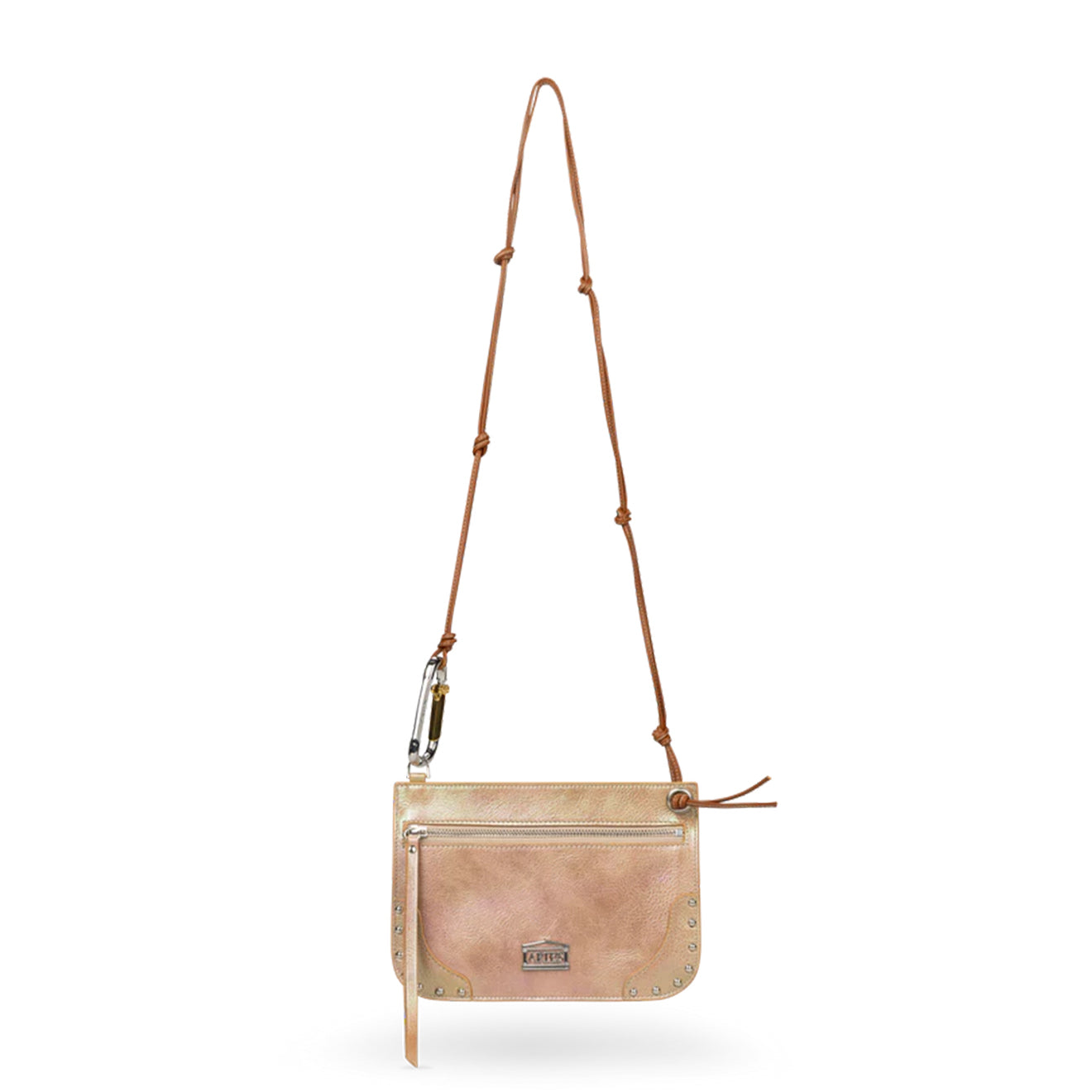 Aries Pearl Leather Studded Bobby Bag Pearl