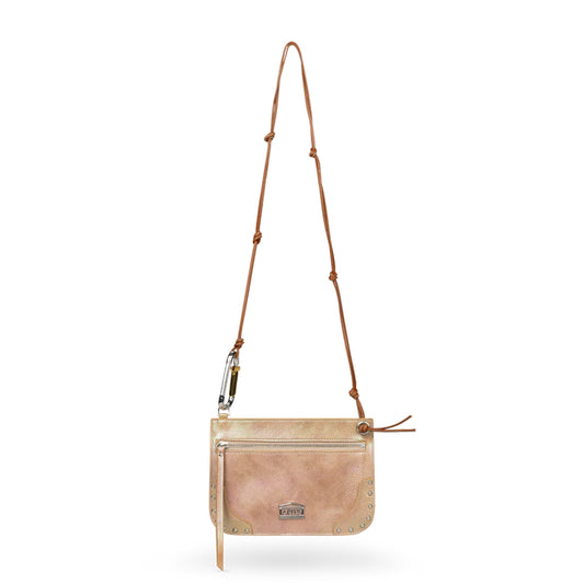 Aries Pearl Leather Studded Bobby Bag Pearl