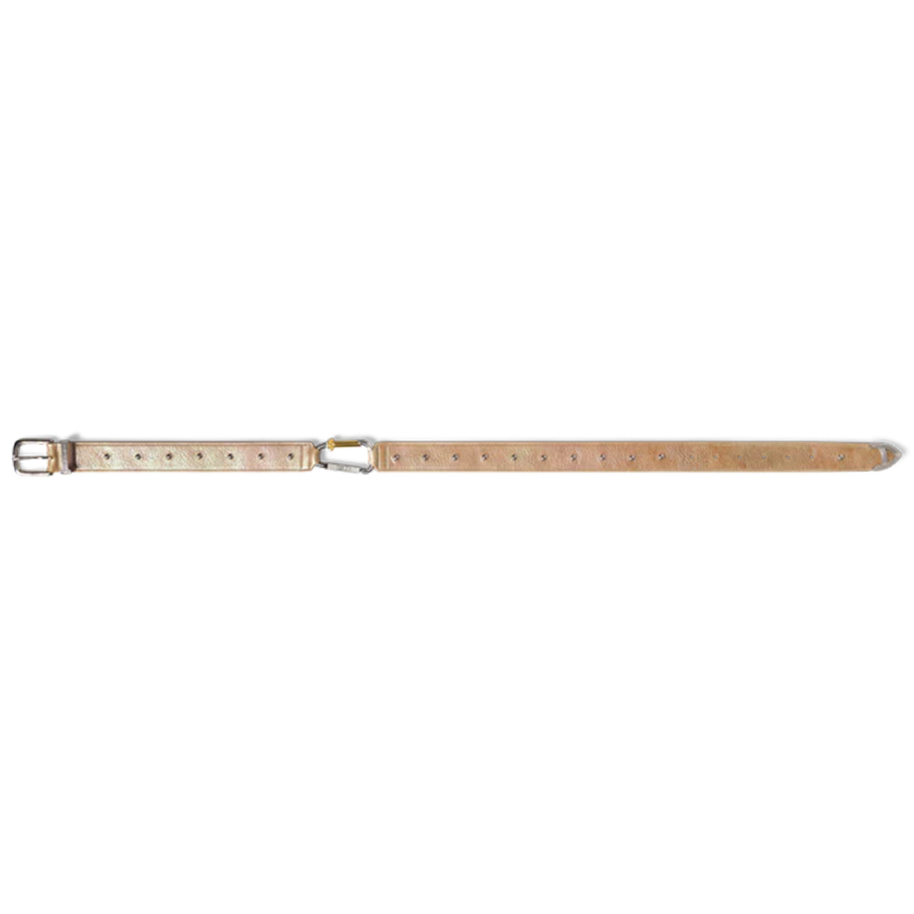 Aries Pearl Leather Studded Mazzo Belt Pearl