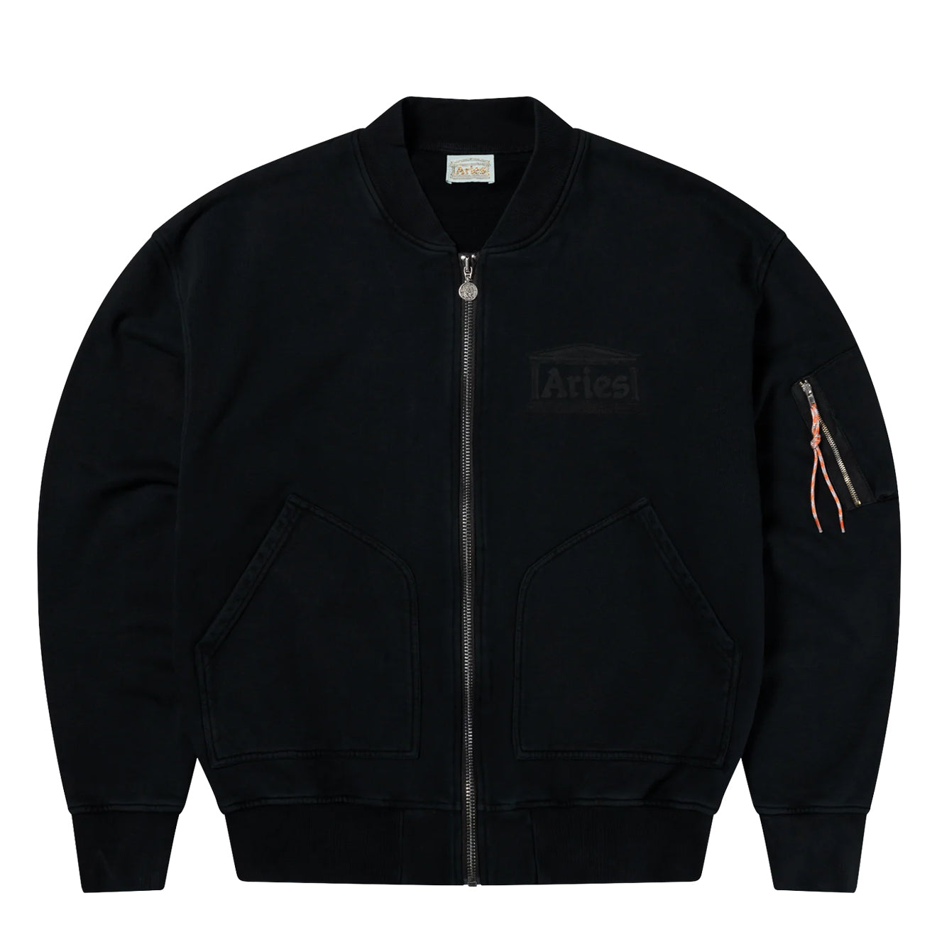Aries Premium Faded Temple Bomber Black