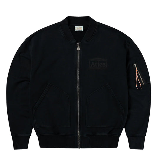 Aries Premium Faded Temple Bomber Black