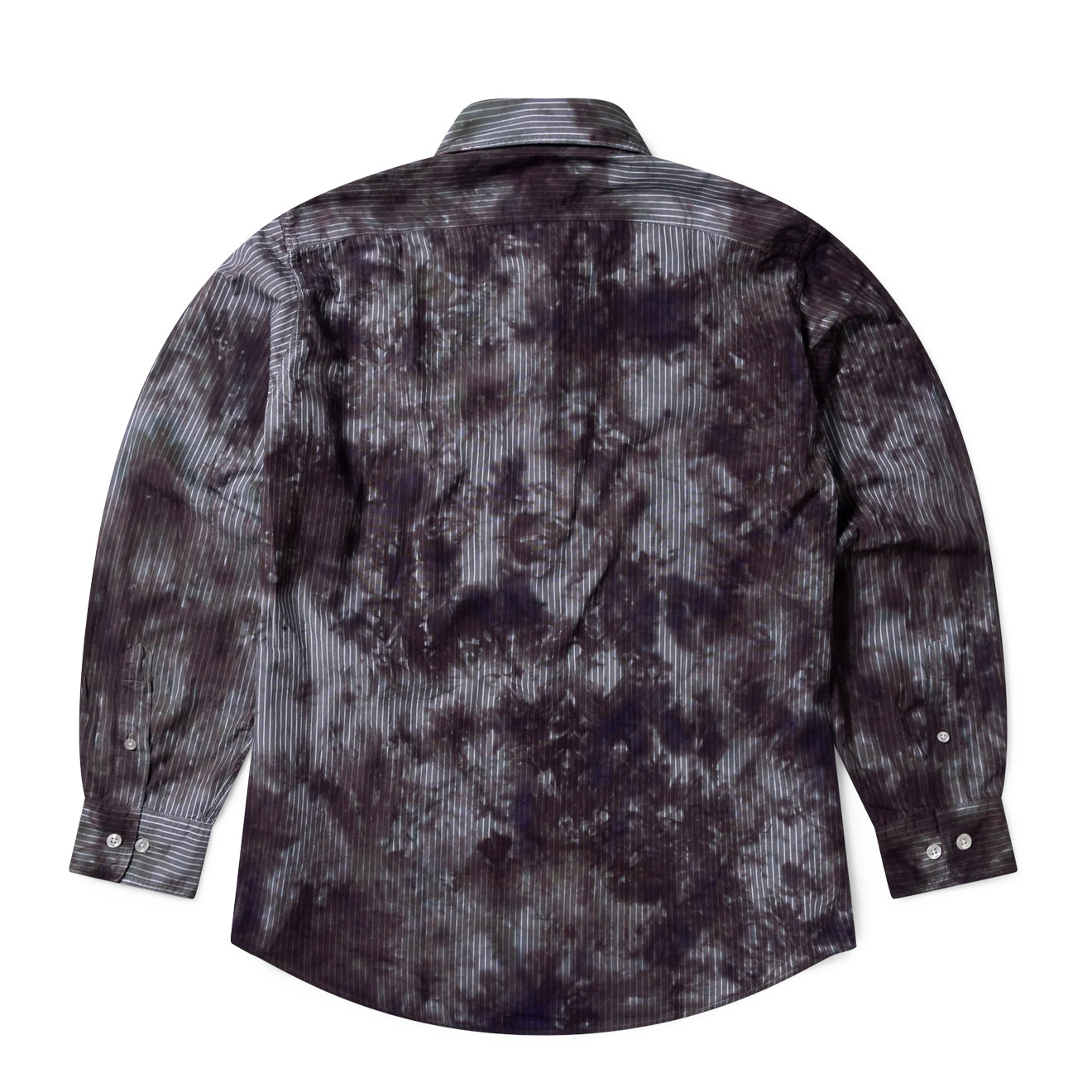 Aries Tie Dye Stripe Poplin Shirt Black