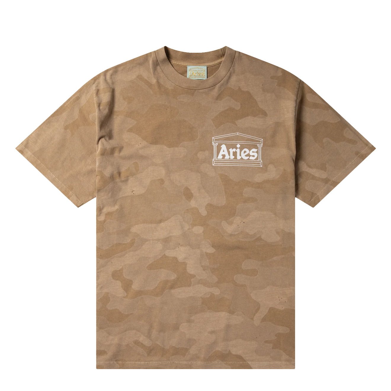 Aries Womens Aged Camo S/S Tee Desert
