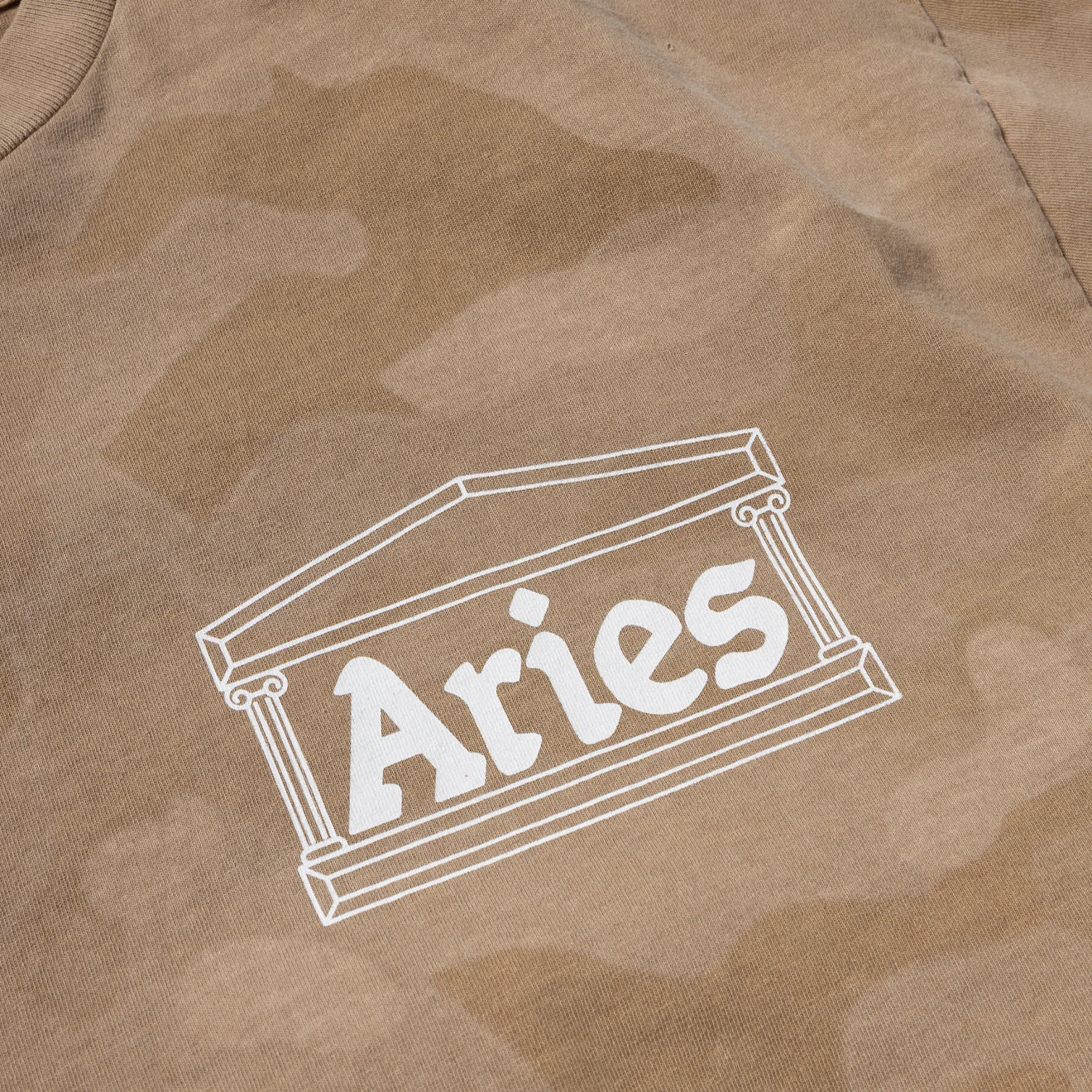 Aries Womens Aged Camo S/S Tee Desert